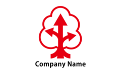樹木の成長する矢印