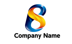 立体的で光沢のあるS