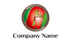 メタリックなエンブレム風のG