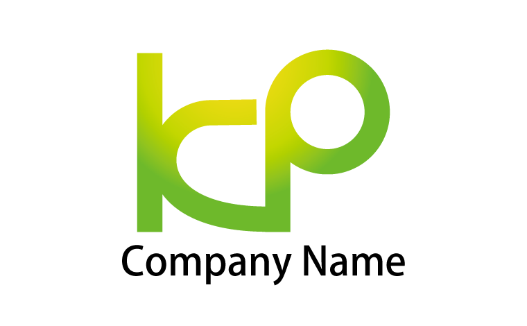 K・P・アルファベット・イニシャル・シンプルをイメージしたロゴデザイン