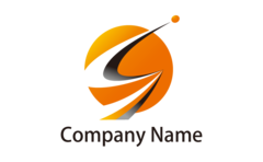 S・アルファベット・イニシャル・太陽・円形をイメージしたロゴデザイン