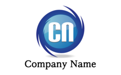 アルファベット・イニシャル・C・N・球体・回転・魂をイメージしたロゴデザイン