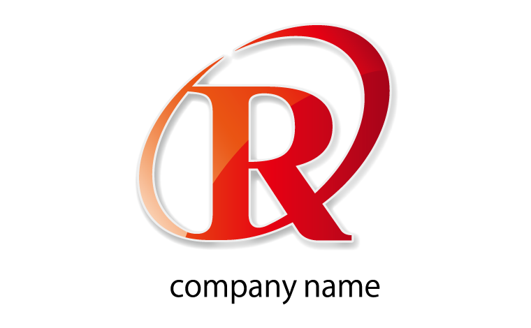 リング・輪っか・向上心・アルファベット・イニシャル・Rをイメージしたロゴデザイン